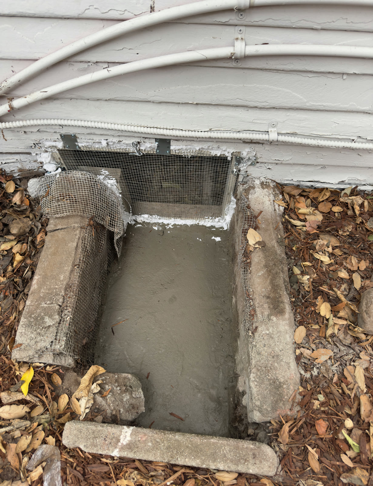 Exterior vent area after