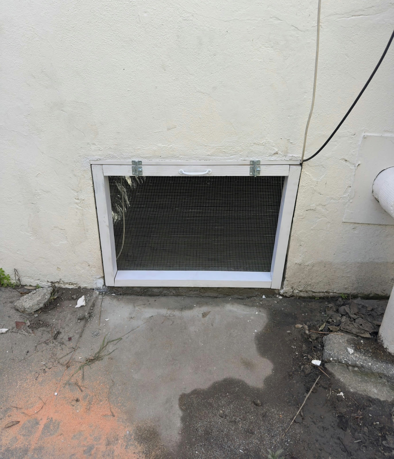 Basement vent after