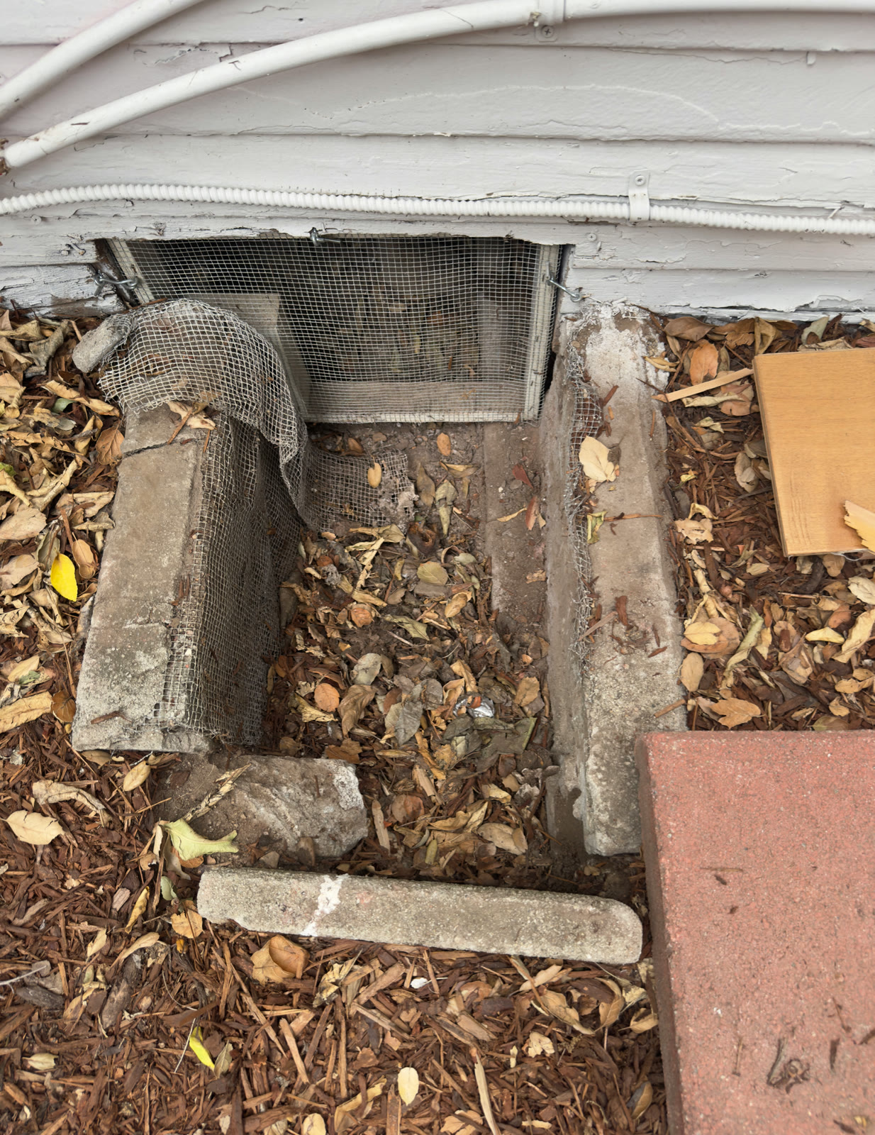Exterior vent area before