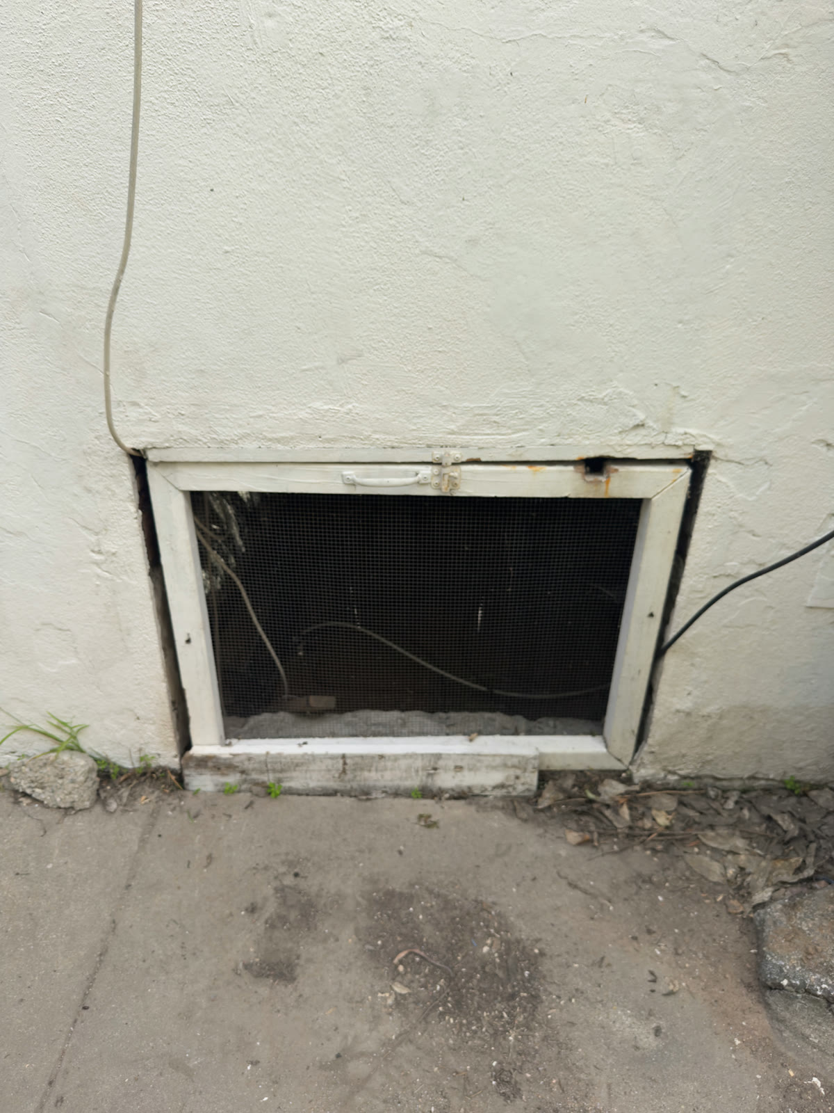 Basement vent before