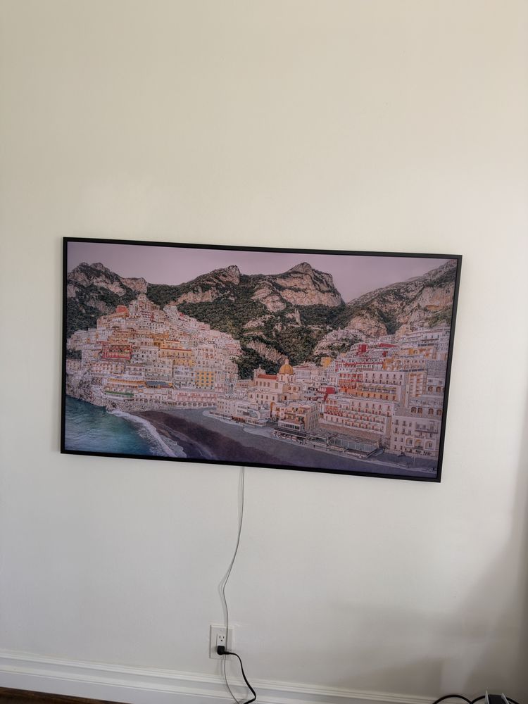Wall-mounted television installation