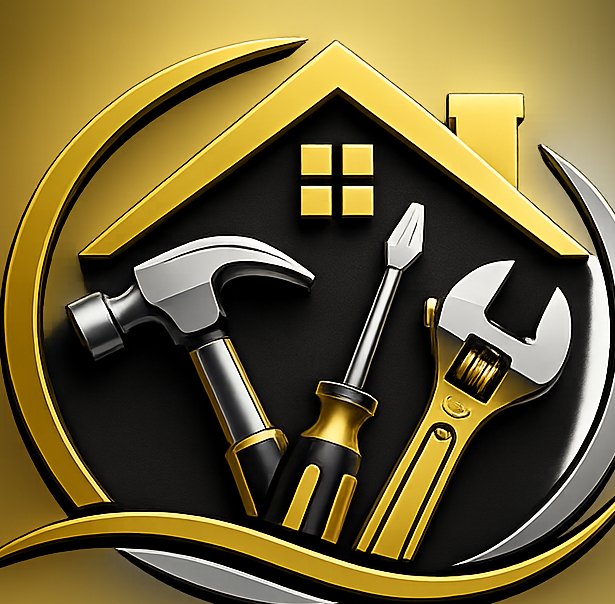 Alex Handyman Services logo — house and tools badge
